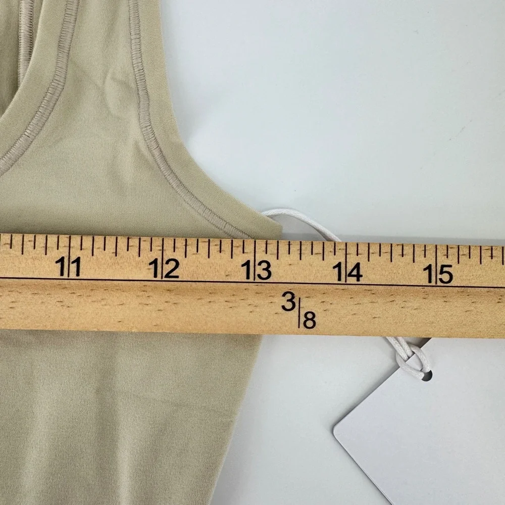 Lululemon Wundermost Square-Neck Sleeveless‎ Bodysuit Mojave Tan Nulu LW1ES1S XS